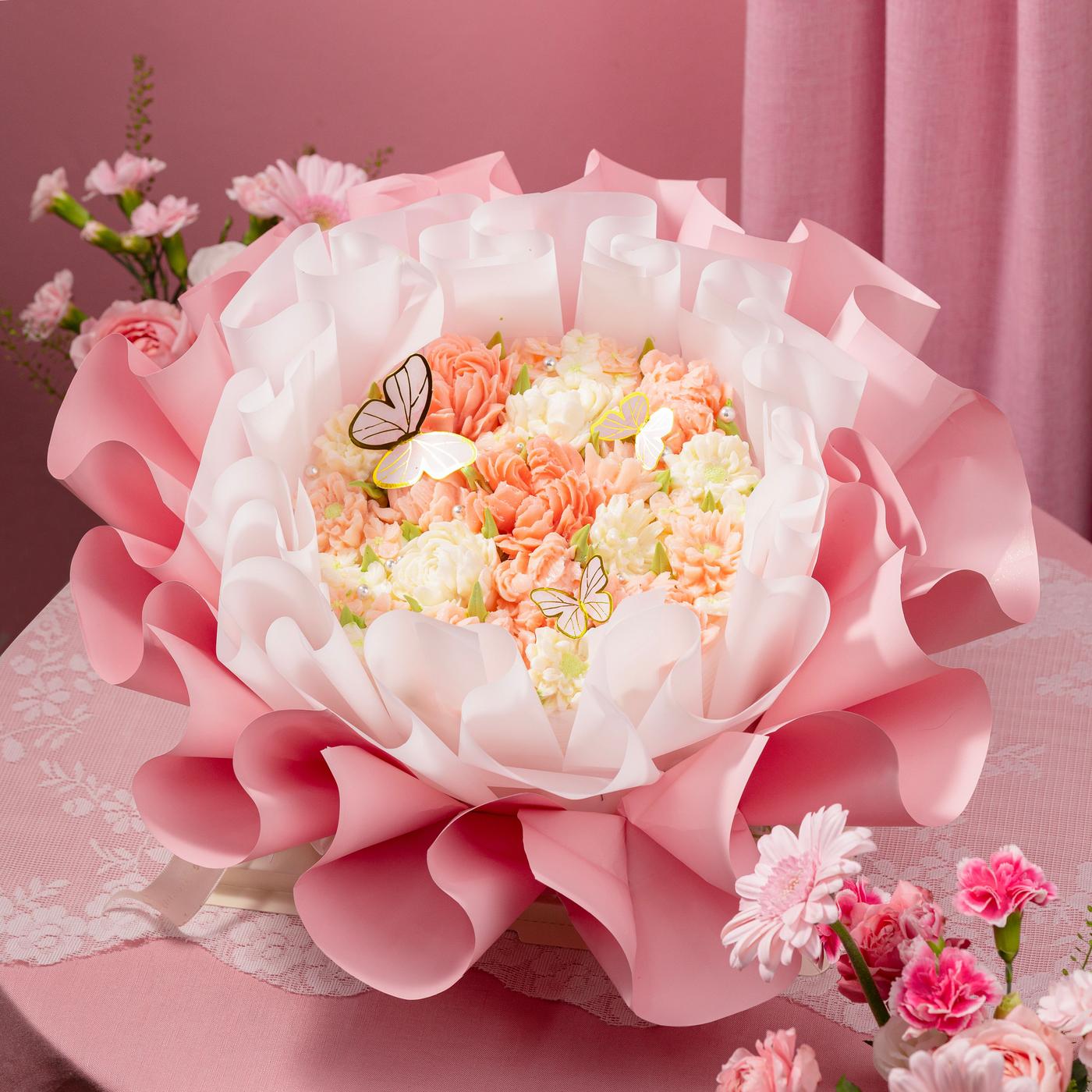 SCake banh-kem-bouquet-flowers-hop-mica