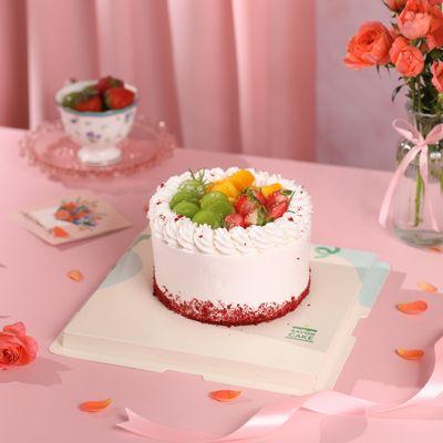 Ảnh chính sản phẩm Bánh kem red velvet kem sữa chua hoa quả 20/10