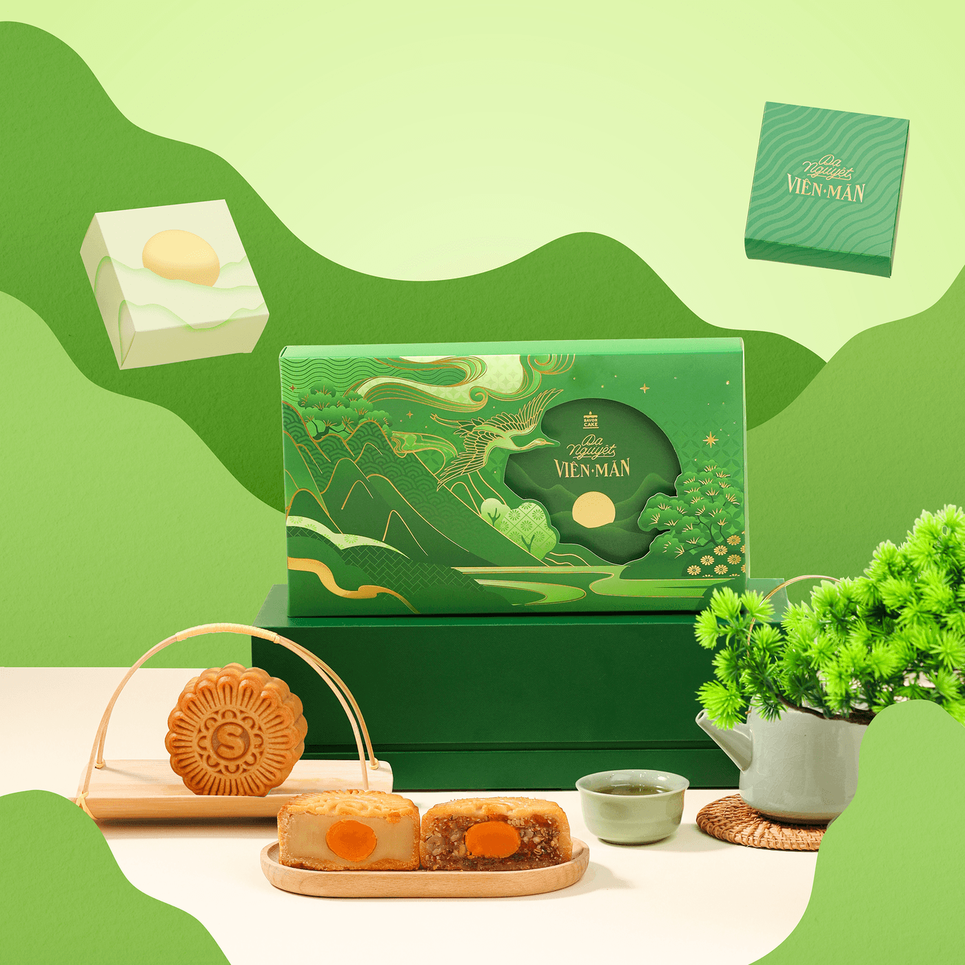 Set 2 bánh Dạ Nguyệt Viên Mãn