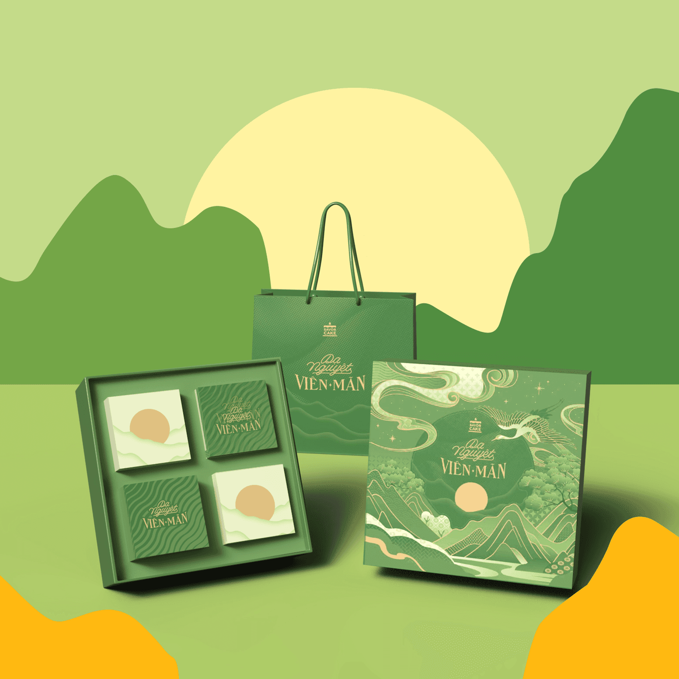 Set 4 bánh Dạ Nguyệt Viên Mãn
