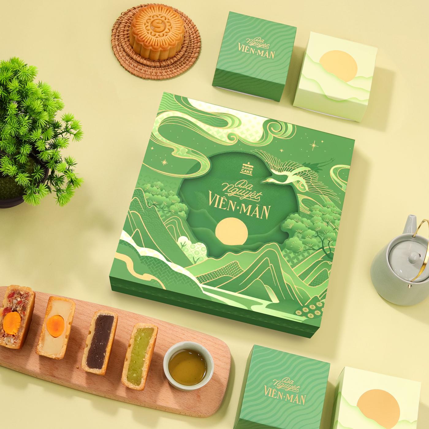 Set 4 bánh Dạ Nguyệt Viên Mãn
