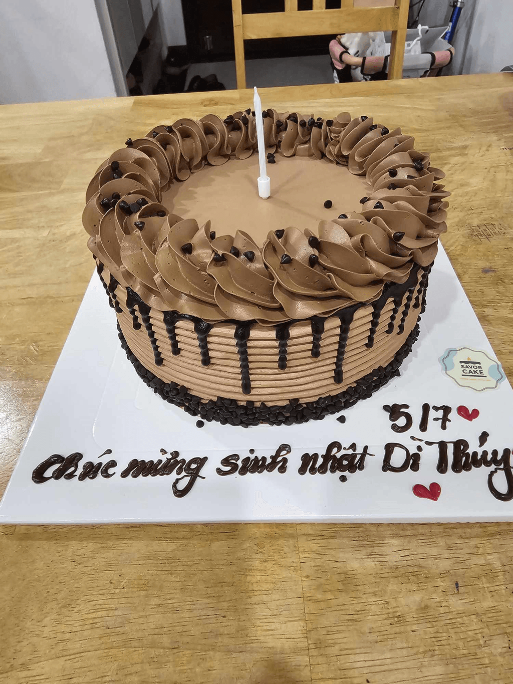 Ảnh feedback đơn 1505414 - (Bánh 1h) Bánh kem Triple Choco size nhỏ - 17x8cm